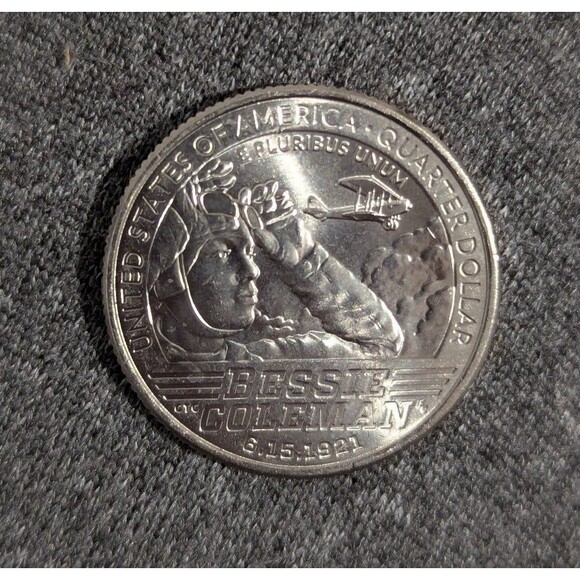 Us Mint Other - Error In Cod We Trust Bessie Coleman Quater 2023 P